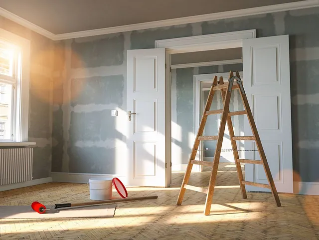 Stue under renovering